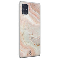 Casimoda Samsung Galaxy A71 siliconen hoesje - Marmer waves