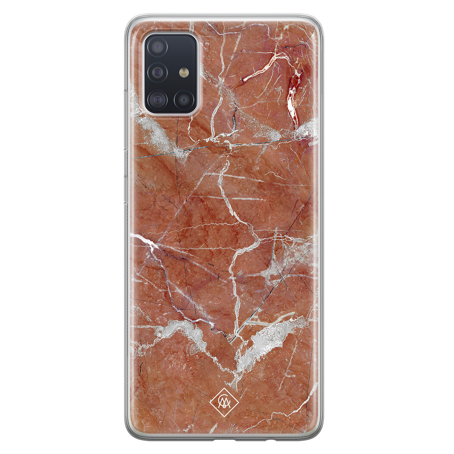 Samsung Galaxy A71 siliconen hoesje - Marble sunkissed
