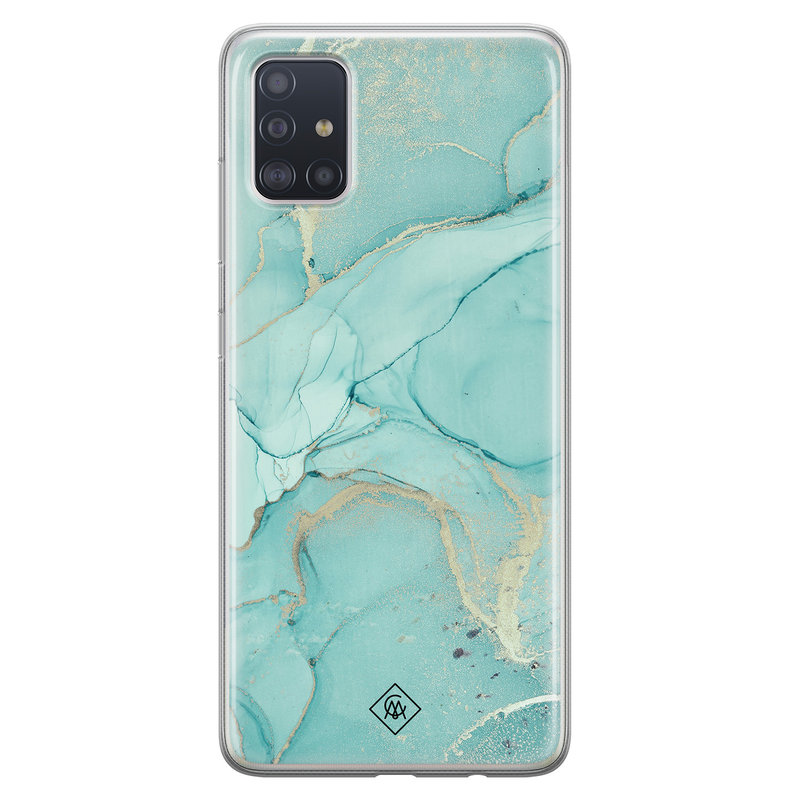 Casimoda Samsung Galaxy A71 siliconen hoesje - Touch of mint