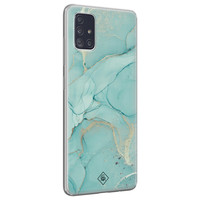 Casimoda Samsung Galaxy A71 siliconen hoesje - Touch of mint