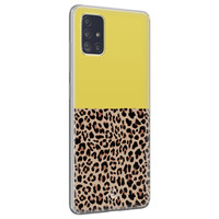 Casimoda Samsung Galaxy A71 siliconen hoesje - Luipaard geel