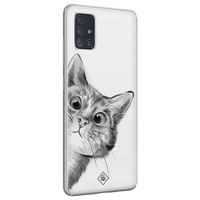 Casimoda Samsung Galaxy A71 siliconen hoesje - Peekaboo