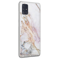 Casimoda Samsung Galaxy A71 siliconen hoesje - Parelmoer marmer