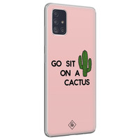 Casimoda Samsung Galaxy A71 siliconen hoesje - Go sit on a cactus