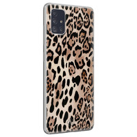 Casimoda Samsung Galaxy A71 siliconen hoesje - Golden wildcat