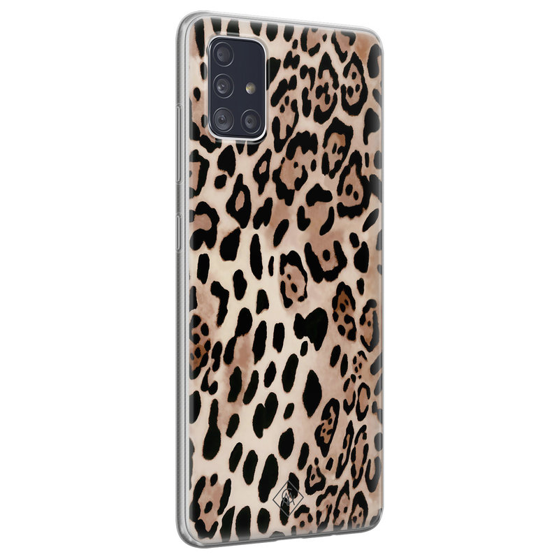 Casimoda Samsung Galaxy A71 siliconen hoesje - Golden wildcat