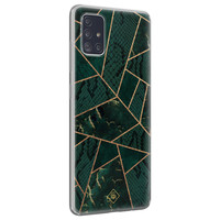 Casimoda Samsung Galaxy A71 siliconen hoesje - Abstract groen