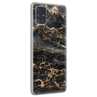 Casimoda Samsung Galaxy A71 siliconen hoesje - Marmer grijs brons