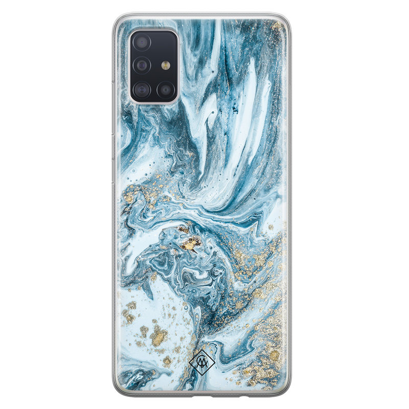 Casimoda Samsung Galaxy A71 siliconen hoesje - Marble sea