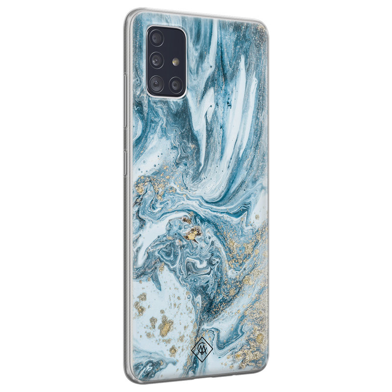 Casimoda Samsung Galaxy A71 siliconen hoesje - Marble sea