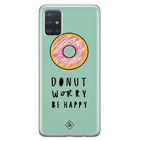 Casimoda Samsung Galaxy A71 siliconen hoesje - Donut worry