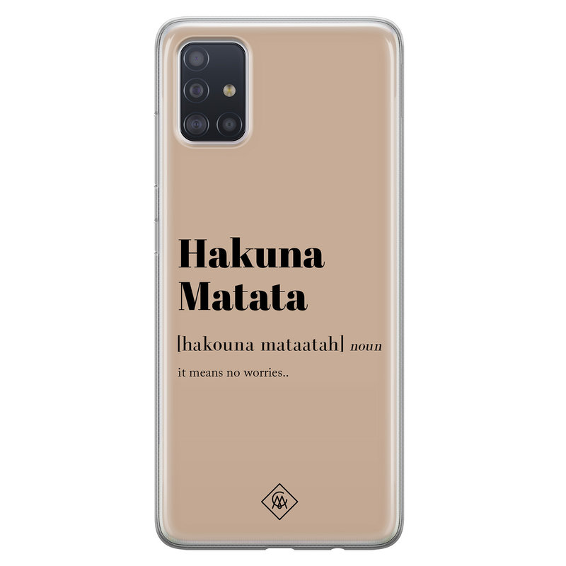 Casimoda Samsung Galaxy A71 siliconen hoesje - Hakuna matata