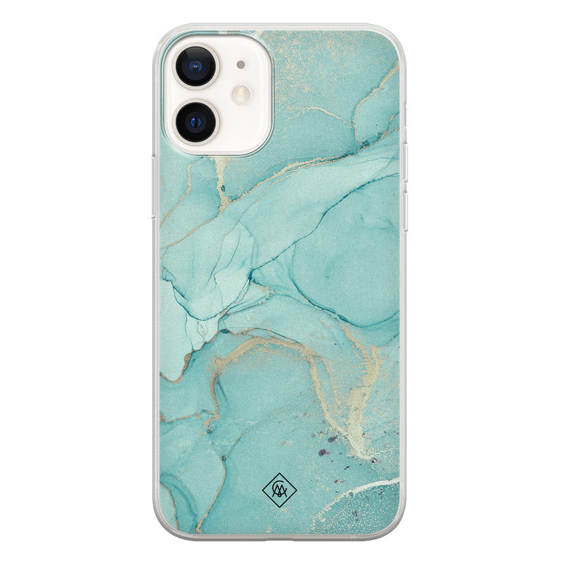 Casimoda iPhone 12 siliconen hoesje - Touch of mint