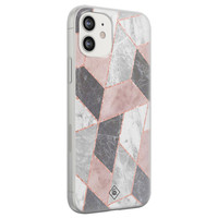 Casimoda iPhone 12 siliconen hoesje - Stone grid
