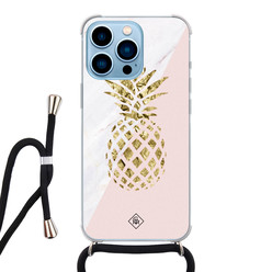 Casimoda iPhone 13 Pro Max hoesje met koord - Ananas