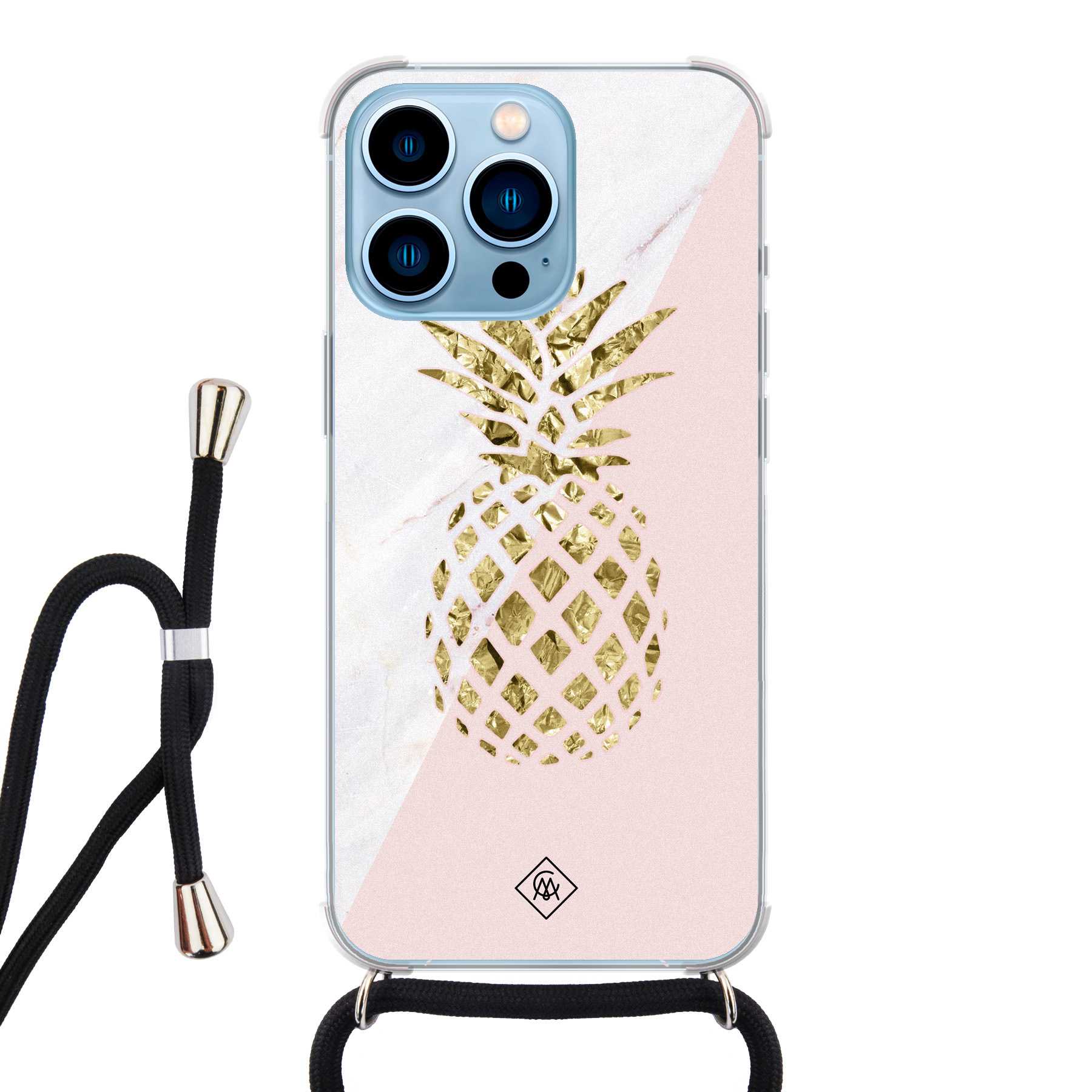 iPhone 13 Pro Max hoesje met koord - Ananas