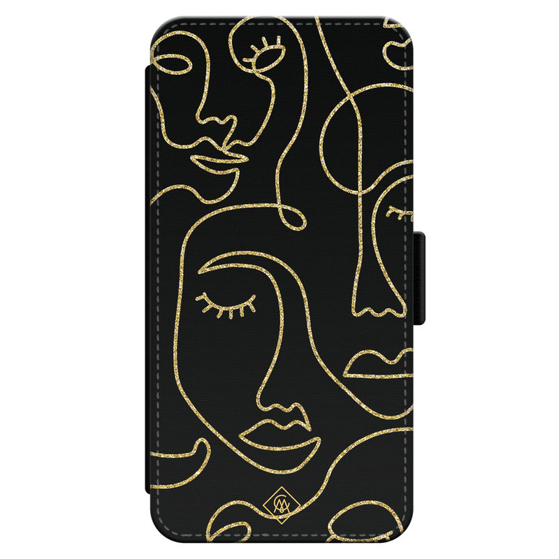 Casimoda iPhone 13 Pro flipcase - Abstract faces