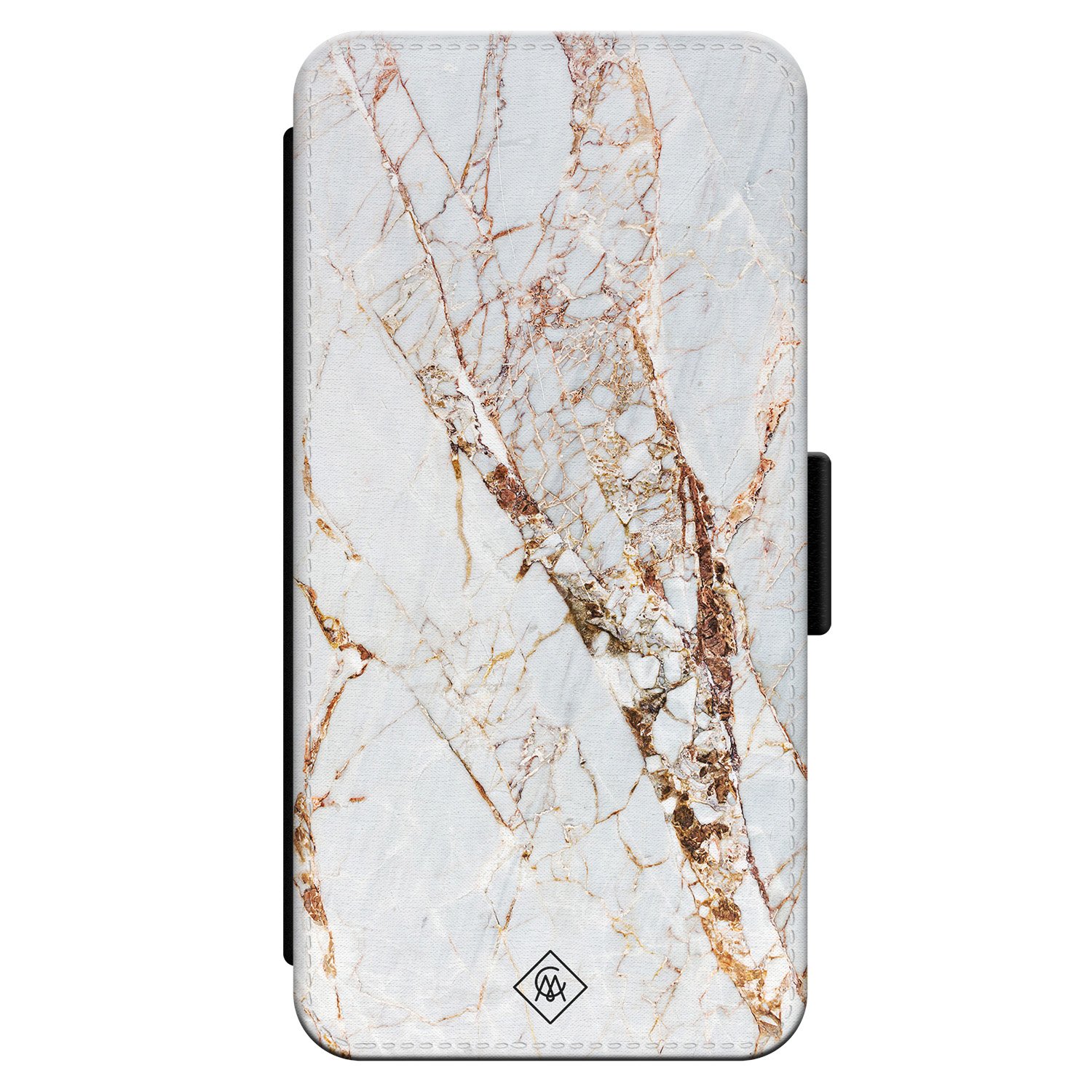 iPhone 13 Pro flipcase - Marmer goud