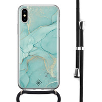 Casimoda iPhone X/XS hoesje met koord - Touch of mint