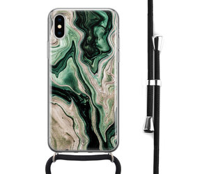 iPhone X/XS hoesje met - Green waves - Casimoda.nl