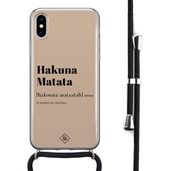 Casimoda iPhone X/XS hoesje met koord - Hakuna matata