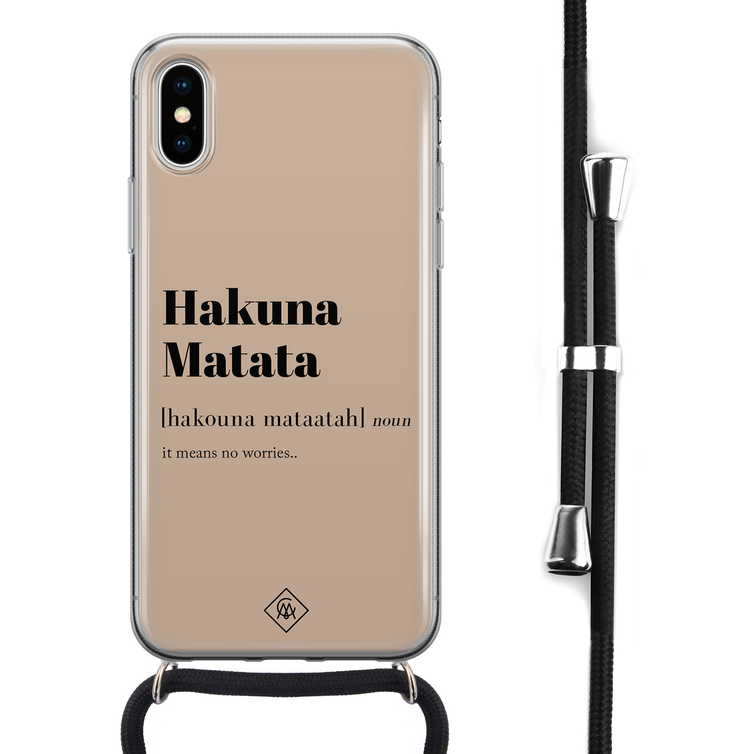 iPhone X XS hoesje met koord Hakuna matata
