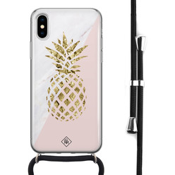 Casimoda iPhone X/XS hoesje met koord - Ananas