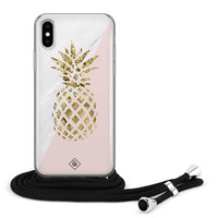 Casimoda iPhone X/XS hoesje met koord - Ananas