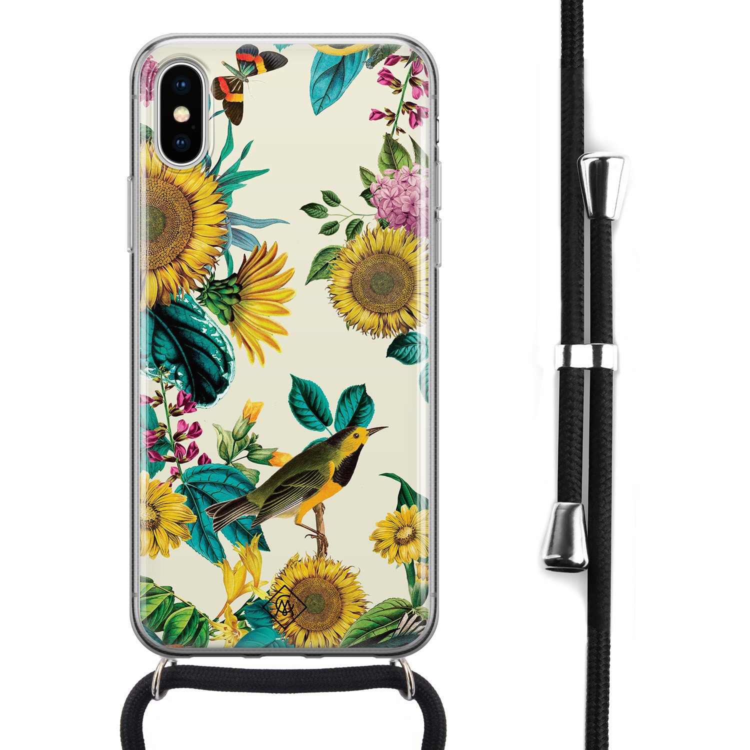 iPhone X/XS hoesje met koord - Sunflowers