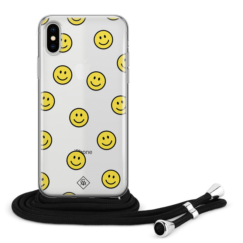 Casimoda iPhone X/XS hoesje met koord - Smileys