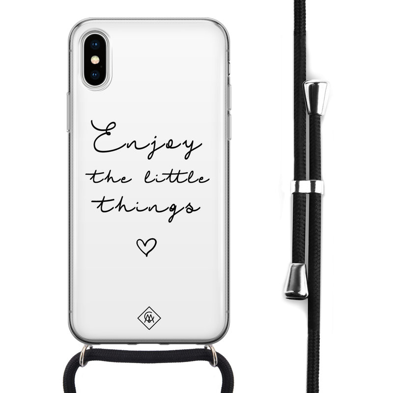 Casimoda iPhone X/XS hoesje met koord - Enjoy life