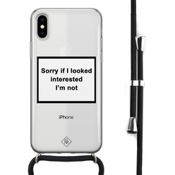 Casimoda iPhone X/XS hoesje met koord - Not interested