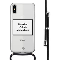 Casimoda iPhone X/XS hoesje met koord - Wine o'clock