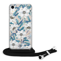 Casimoda iPhone XR hoesje met koord - Touch of flowers