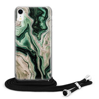 Casimoda iPhone XR hoesje met koord - Green waves