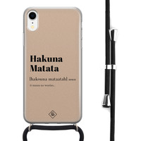 Casimoda iPhone XR hoesje met koord - Hakuna matata