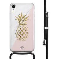 Casimoda iPhone XR hoesje met koord - Ananas