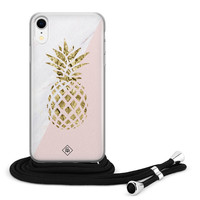 Casimoda iPhone XR hoesje met koord - Ananas