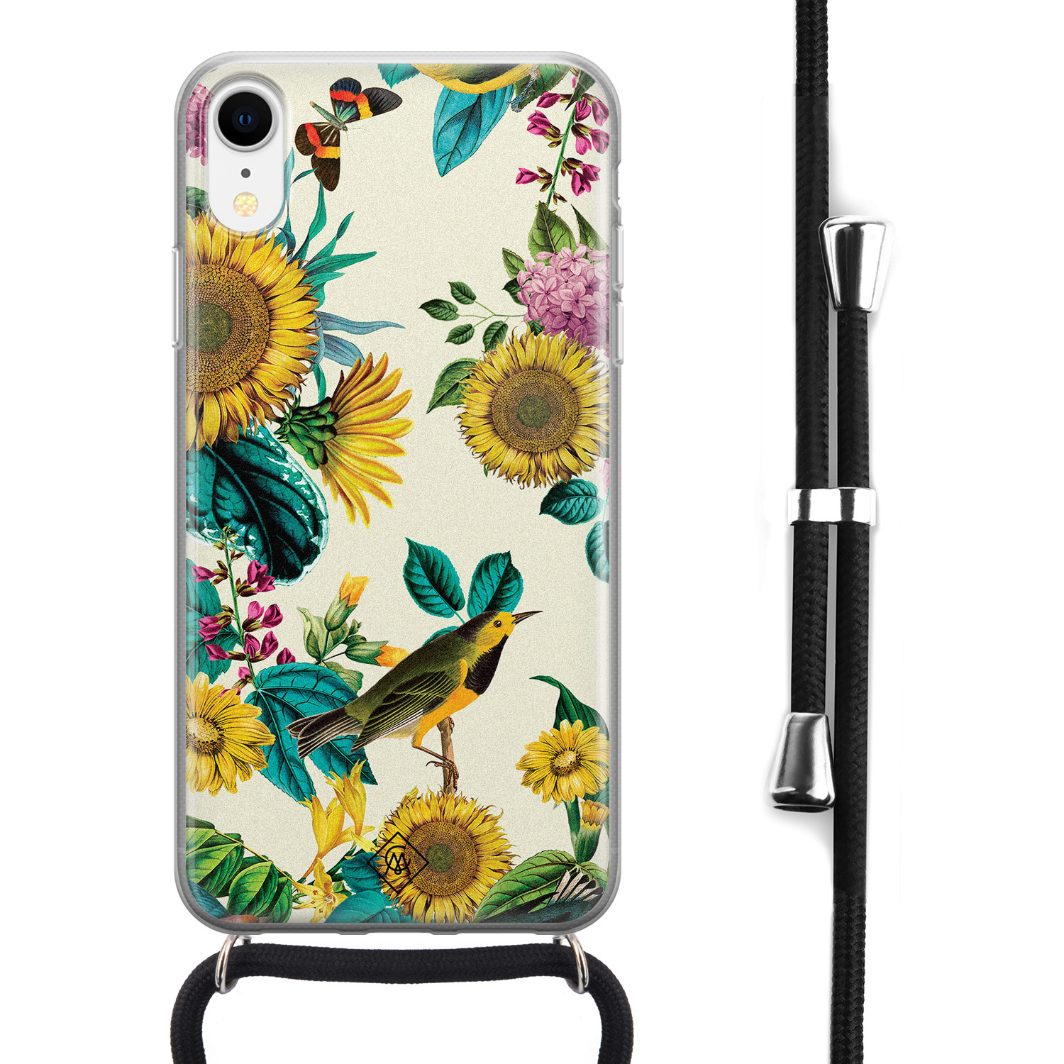 iPhone XR hoesje met koord - Sunflowers