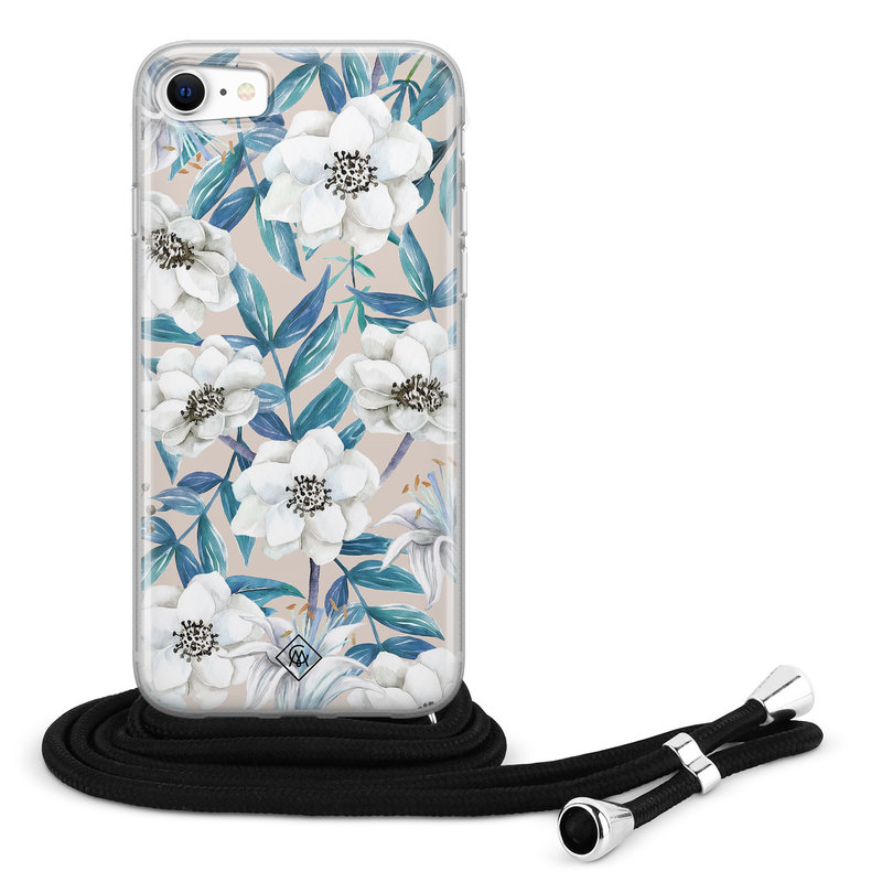 Casimoda iPhone 8/7 hoesje met koord - Touch of flowers