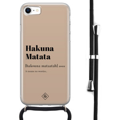Casimoda iPhone 8/7 hoesje met koord - Hakuna matata
