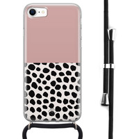 Casimoda iPhone 8/7 hoesje met koord - Pink dots