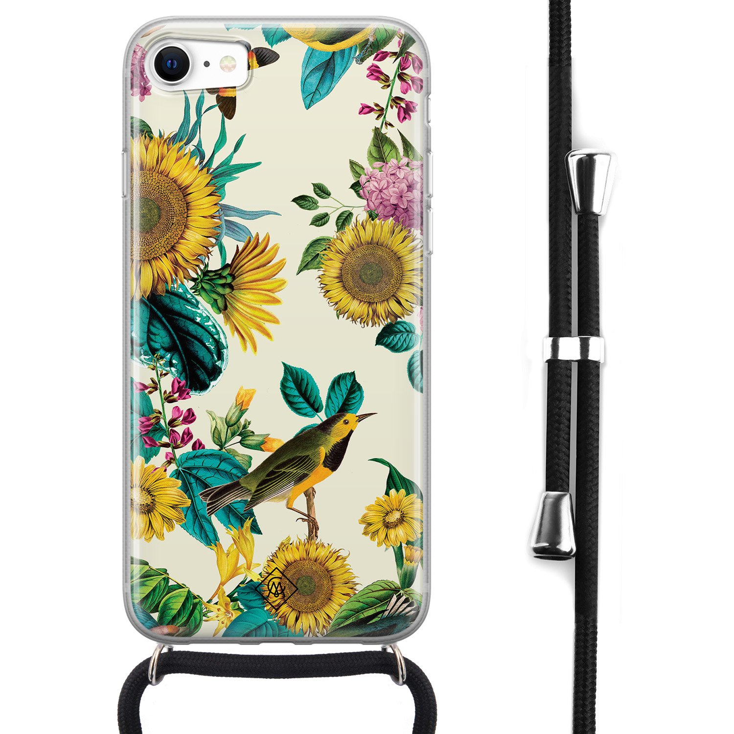 iPhone 8/7 hoesje met koord - Sunflowers