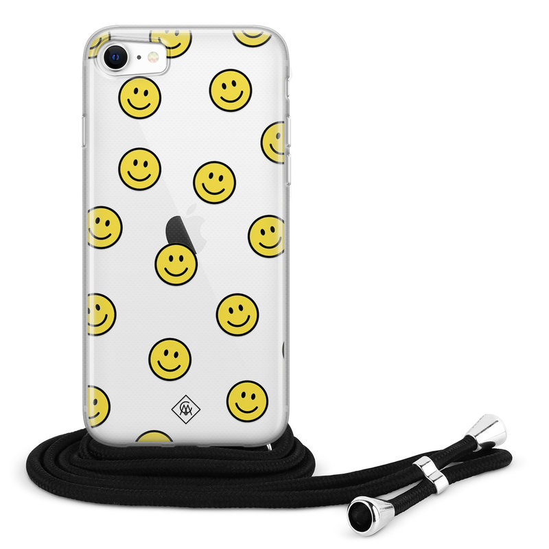 Casimoda iPhone 8/7 hoesje met koord - Smileys