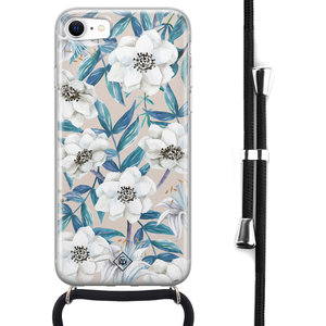 Casimoda iPhone SE 2020 hoesje met koord - Touch of flowers