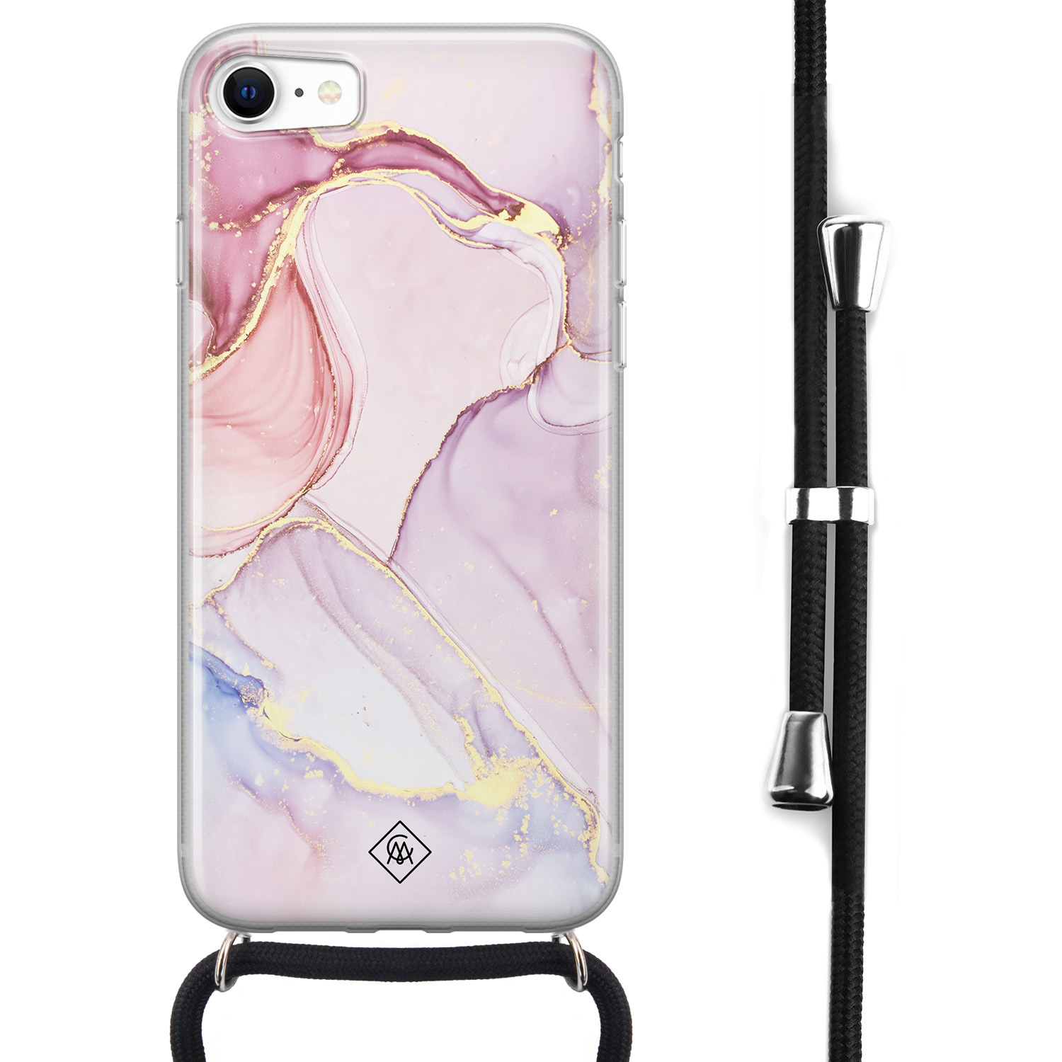 iPhone SE 2020 hoesje met koord Purple sky