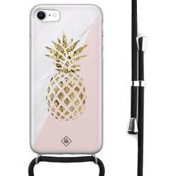 Casimoda iPhone SE 2020 hoesje met koord - Ananas