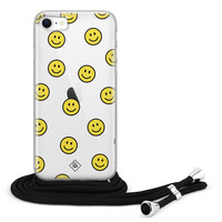 Casimoda iPhone SE 2020 hoesje met koord - Smileys