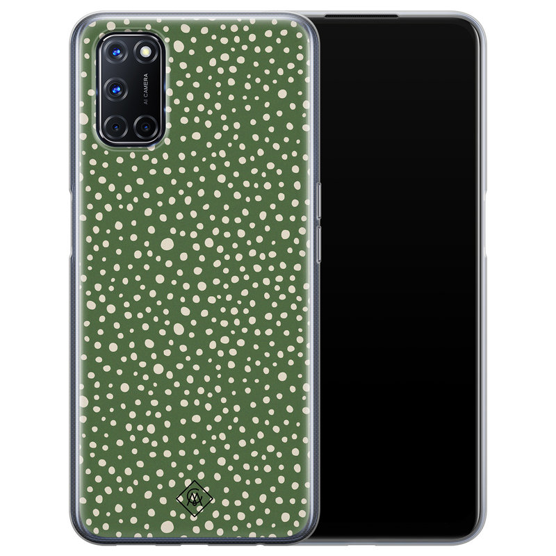 Casimoda Oppo A52 siliconen hoesje - Green dots