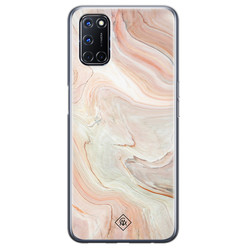 Casimoda Oppo A52 siliconen hoesje - Marmer waves